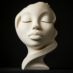 sculpture of a dreamy woman