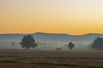 Sea of Fog Over Rural Landscape