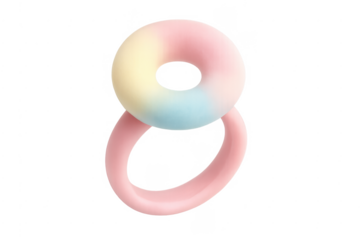 3d number eight soft pastel gradient on transparent background