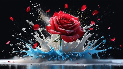 Crimson Bloom in Motion