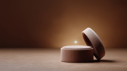 Ring is sitting in an open box on a table