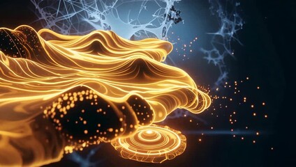 Exploration of digital landscapes through vibrant colors and shapes in a creative environment - Powered by Adobe