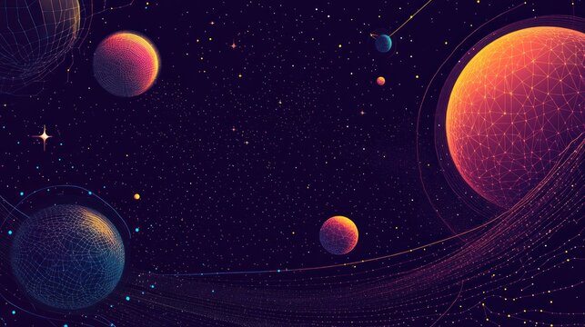Abstract Space Planets - Powered by Adobe
