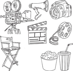 A Cinema hand drawing aesthetic 