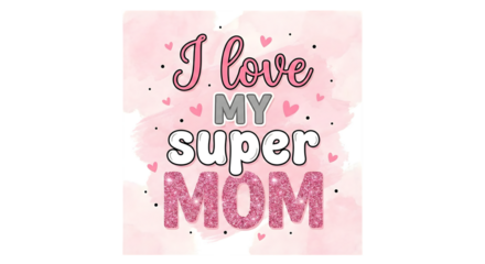 Heartfelt mother's day card with glittery text