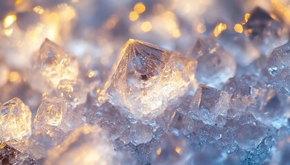 Ultra-Realistic Extreme Macro of Sugar Crystals with Geometric Reflective Facets