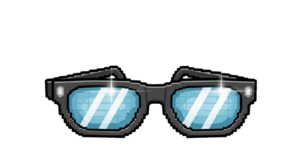 Pixelated Glasses with Reflective Lenses