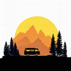 car in the mountains