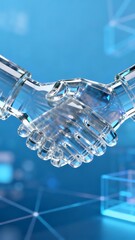 Generative AI Visualizing Digital Business Partnership Collaboration