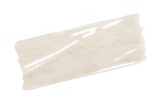 Piece of adhesive masking tape with ripped edges providing a textured element, transparent background - Powered by Adobe