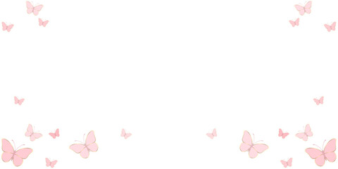 pink butterfly in flight with transparant background