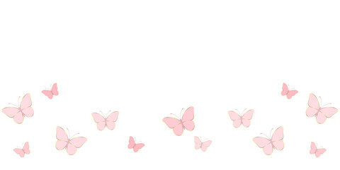 pink butterfly in flight with transparant background