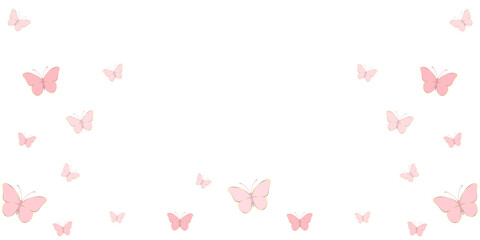 pink butterfly in flight with transparant background