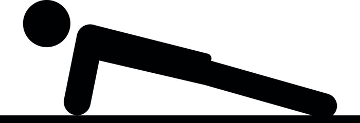 Push up icon. Fitness signs and symbols.