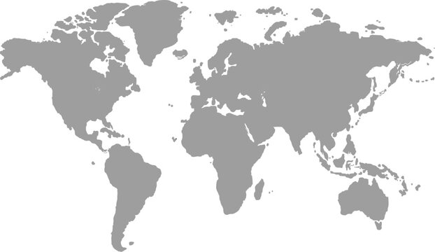 World map illustration global continents 