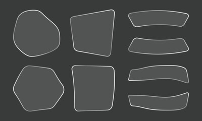Minimal Glass Morphism Vector UI Elements with Soft Blur, Transparent Panels and Clean Modern Layout for App and Web Design Projects
