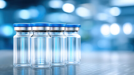 Hopeful glass vial bottle vaccine for healthcare ai agent research