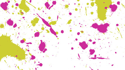Colorful paint splatter on white background. Vector grunge ink art.
