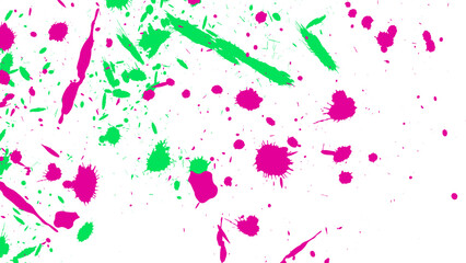 Colorful paint splatter on white background. Vector grunge ink art.

