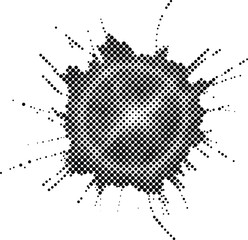 Halftone dot pattern abstract design element