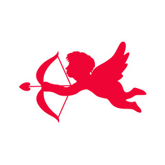 Red Cupid Angel Love Illustration