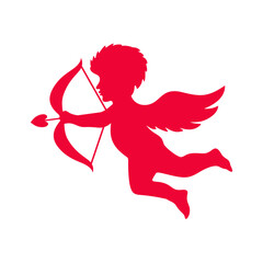 Red Cupid Angel Love Illustration