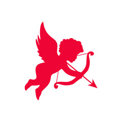 Red Cupid Angel Love Illustration