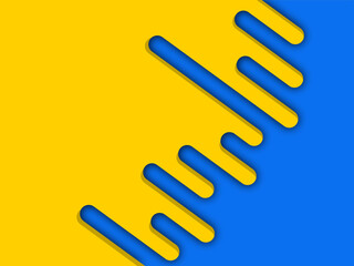 Abstract yellow and blue background with dripping rounded shapes and diagonal layout. Modern minimal design suitable for branding, posters, web design, social media, and creative projects.