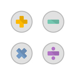 Math Symbols Flat Design Icon