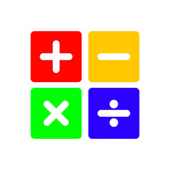 Math Symbols Flat Design Icon