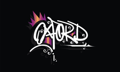 OXFORD lettering custom style design