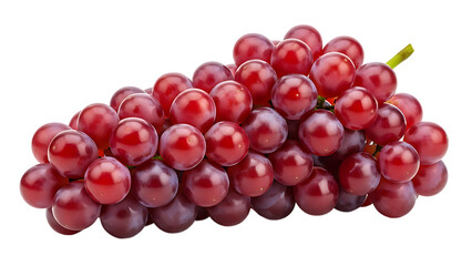 Fresh Red Grapes Bunch with Juicy Sweet Fruit Isolated on White Background for Healthy Food Concept
