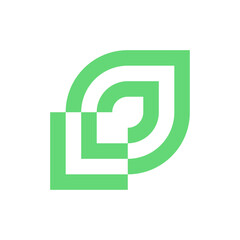 Letter L leaf creative modern logo design