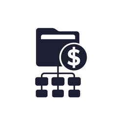 project cost management icon on white