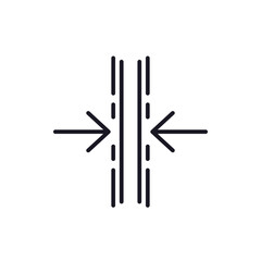 ultra slim, thin icon, line design on white