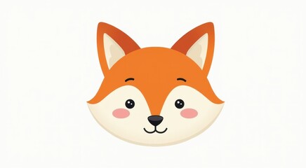 Obraz premium Cartoon fox with a big nose and a big nose