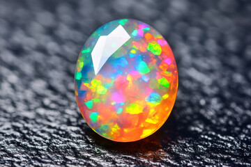 Vibrant Opal Gemstone Showing Spectacular Color Play