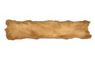 Vintage scroll parchment banner blank paper with burned edges, antique distressed texture and copy space