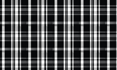 Black White Gingham Seamless Vichy Plaid Fabric Pattern