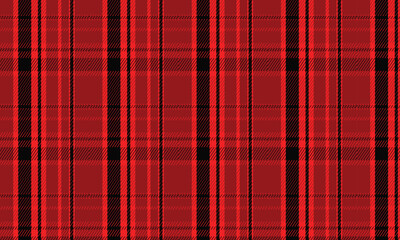 Black and Red Gingham Plaid Seamless Pattern for Textiles