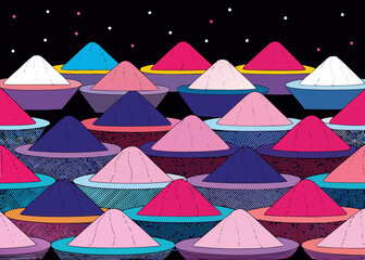 Colorful cone arrangement