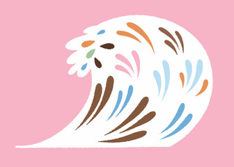 Colorful wave illustration