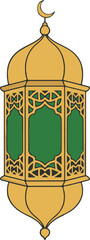 vector illustration of an ancient lantern