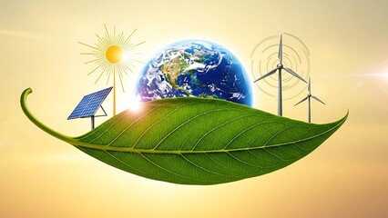 Green Energy and Sustainability Nature Background Concept