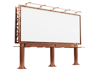 Obraz premium Blank billboard advertising sign isolated on transparent background