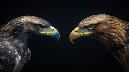 Obraz premium Two eagles face-to-face