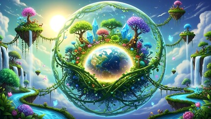 Green Energy and Sustainability Nature Background Concept