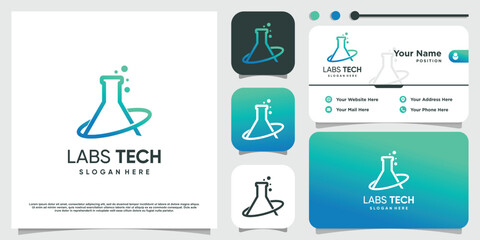 Labs logo design template with technology style