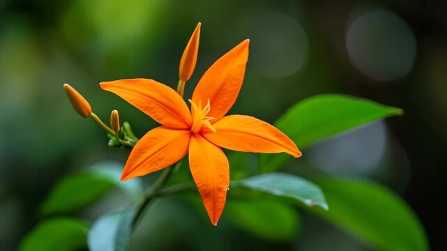 Bright orange star, An orange star is prominently displayed on a vibrant blue wall