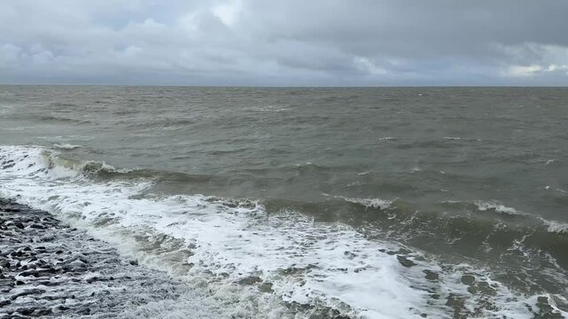 Meer wellen an der Nordsee